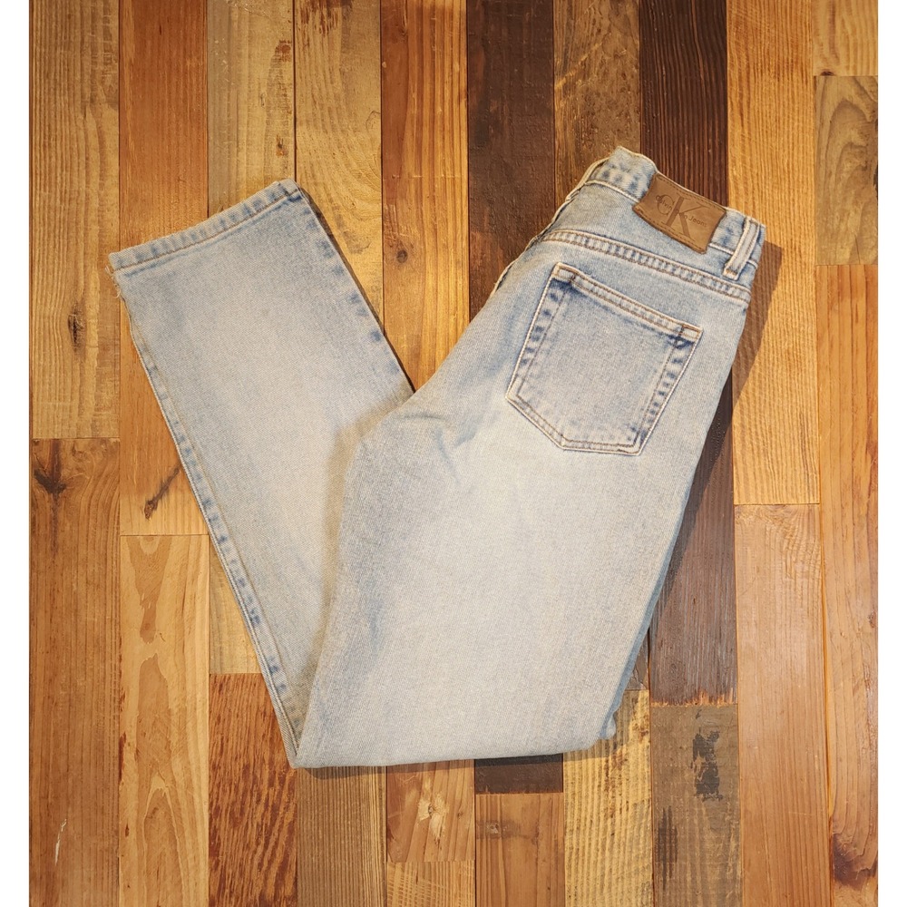 Vintage Calvin Klein Jeans Easy Fit Light Wash High Rise Straight Leg Size 3x30